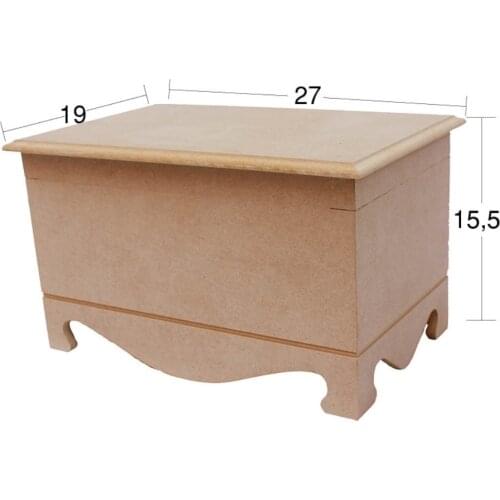 KU352 Crate Design, Unpainted Raw Wood Mdf Box