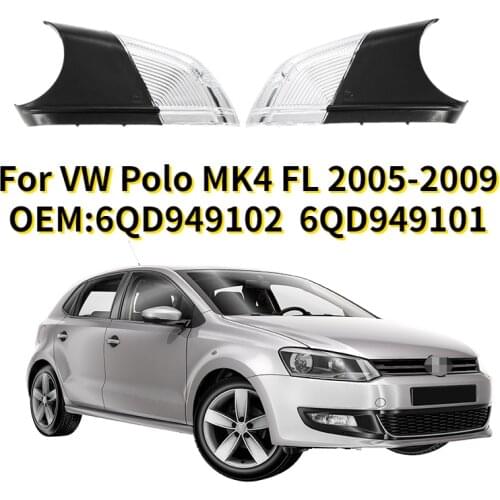 For VW POLO Sedan 9n 2005-2010 for Skoda Octavia Side Mirror LED Turn Signal Light Rear View Mirror Lamp 6QD949101 6QD949102