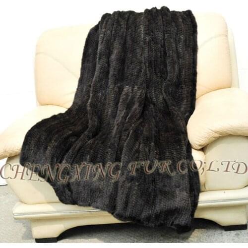 EMS Free Shipping CX-D-21 122X183CM Bed Decor Custom Knitted Mink Fur Blanket