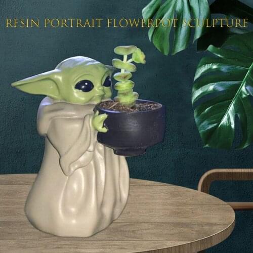 Resin Portrait Flowerpot Sculpture Art Human Face Flower Living Room Home Decoration Ornaments Succulents Head Shape Flower Pot