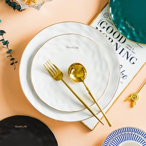 Phnom Penh ceramic plate family dessert Western plate creative hotel tableware