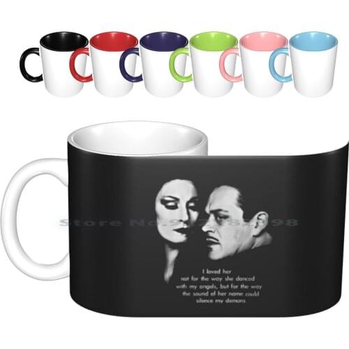 Love Ceramic Mugs Coffee Cups Milk Tea Mug Anjelica Huston Morticia Addams Raul Julia Gomez Addams Love Creative Trending