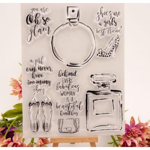 KSCRAFT Perfume Bottle Transparent Clear Silicone Stamps for DIY Scrapbooking/Card Making/Kids Crafts Decoration Supplies