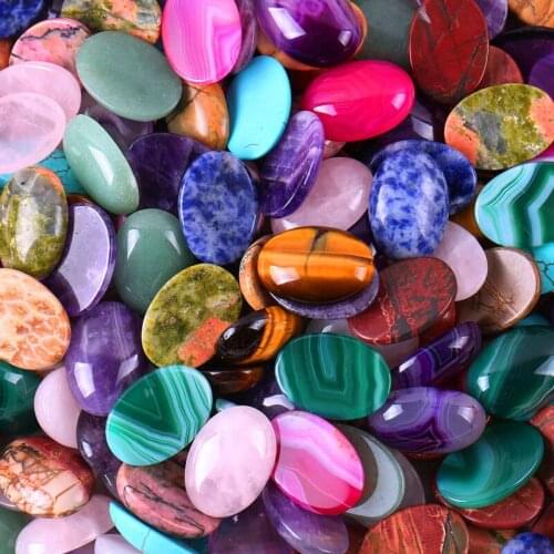 18x13MM Quartz/Crystal/Opal/Lapis/Tigereye/Sandstone/Howlite/Carnelian/Labradorite Stone Oval CAB Cabochon Jewelry 10PCS/Lot