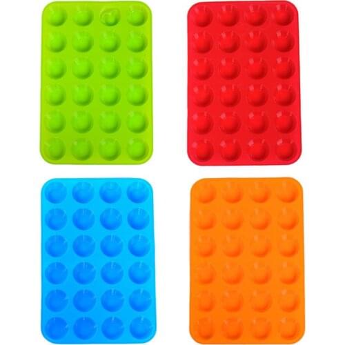 Mini Muffin Cup 24 Cavity Silicone Soap Cookies Cupcake Bakeware Pan Tray Mould Home DIY Cake Decoration Tool Mold