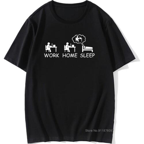 Men Novelty Short Sleeve Work Home Sleep Computer Nerd Funny T Shirt Graphic Harajuku Vintage Retro T-shirt