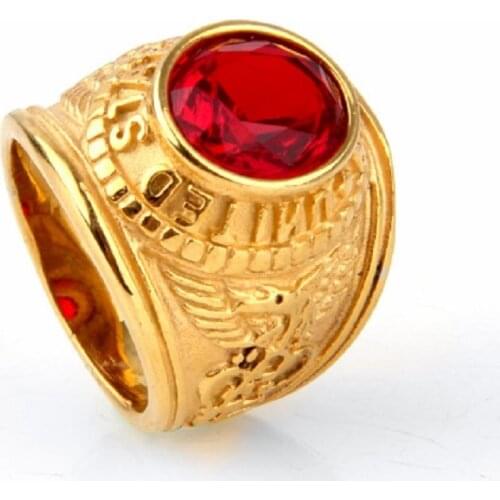 Europe and the United States stainless steel ring Mens jewelry Fashion titanium steel US Navy soldier ring