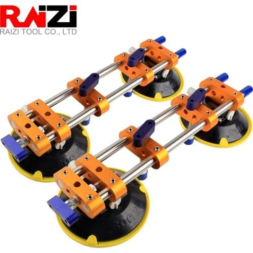Raizi 2 pcs/set Stone Seam Setter with 6 inch Vacuum Suction Cups for Granite Joining Seamless Rubber Vacuum leveling Tools