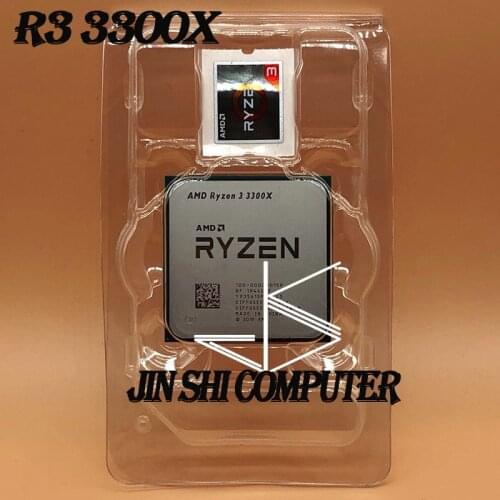 New AMD Ryzen 3 3300X R3 3300X 3.8 GHz Quad-Core Eight-Thread 65W CPU Processor L3=16M 100-000000159 Socket AM4 without Fan