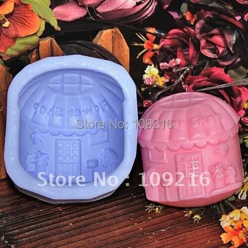 Wholesale!!!1pcs Flower Shop (R1070) Silicone Handmade Soap Mold Crafts DIY Mold