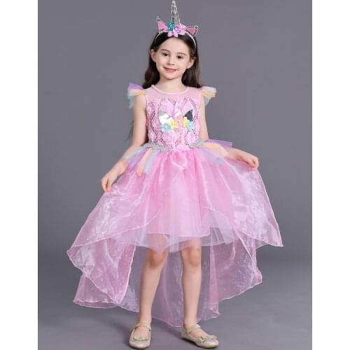 Teenage Girls Flower Gown Tutu Dress Baby Princess Brithday Performance Party Dress Children Clothing For 2 6 8 10 years
