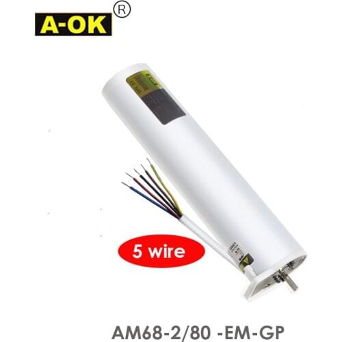 A-OK AM68 80W 5 Wire Curtain Motor,RF433 Remote Control,485/Dry Contact/Wall Switch Control,100-240V 50/60HZ,Home Automation