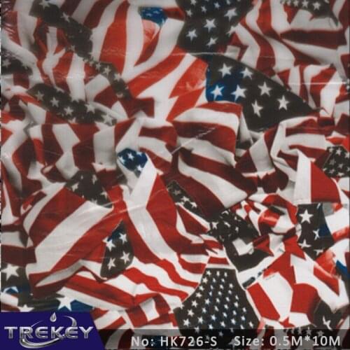 [Width 0.5M] American Flag Water Transfer Printing Film, Hydrographic film, Pva Water Soluble Film, Dust-free Protection HK726-S