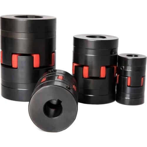 Shaft coupler steel plum blossom three-jaw hexagonal coupling 45 steel elastic XL high torque star coupling with keyway coupling