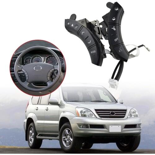 Brand New Black Steering Wheel Controls Switch Button 75B037 For 2003-2007 Toyota Highlander Land Cruiser Car Accessories