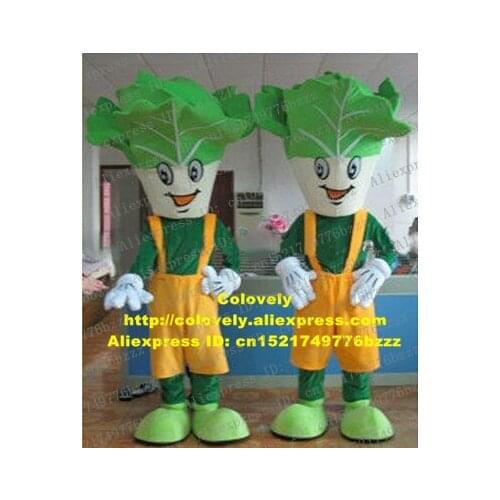 Fresh Wise Green Cabbage Pak Choi Vegetable Greens Greenstuff Mascot Costume With Yellow Pants Green Shoes No.4122 Free Ship