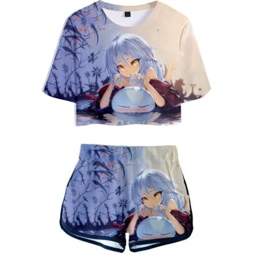 That Time I Got Reincarnated as a Slime Cosplay Costumes Women Anime Short Sleeve T shirt Shorts Tees Sport Suits Running Sets