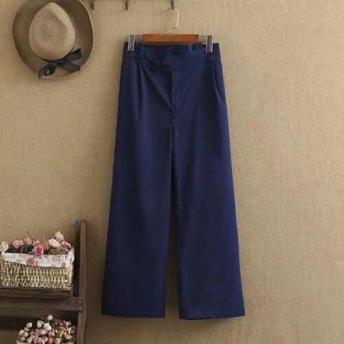 Plus Size Pants Trousers Elastic High Waist Straight Leg Trousers Loose High Quality Large Size For Fatwomen Spring Fall Pants