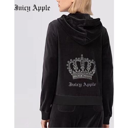 2021 Womens White Velvet Spring/Fall Fabric Tracksuits Velour Suit Hoodies Zipper Sweatshirt And Pants Fat Sister Sportswear