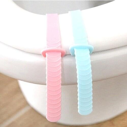 1PC Toilet Seat Cover Sticking Lifter Handle Avoid Touching Hygienic Prevent Dirtyhand Lifting Sticker Tool Bathroom Accessories