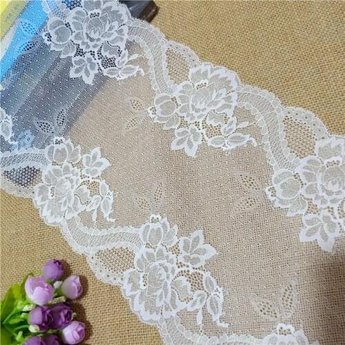 22cm E2804 Width Spandex Nylon Elastic Stretch Elastic white sewing trims for garment dress hometestiles