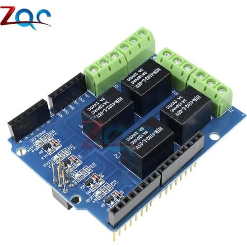 4 Channel 5V Relay Shield Module Four Channel Relay Control Expansion Board Relay Expansion Board for Arduino Diy Kit