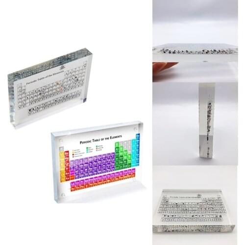 1pc Elements Acrylic Periodic Table Display with Elements Teaching Tool Student Teacher Gift Craft Decoration