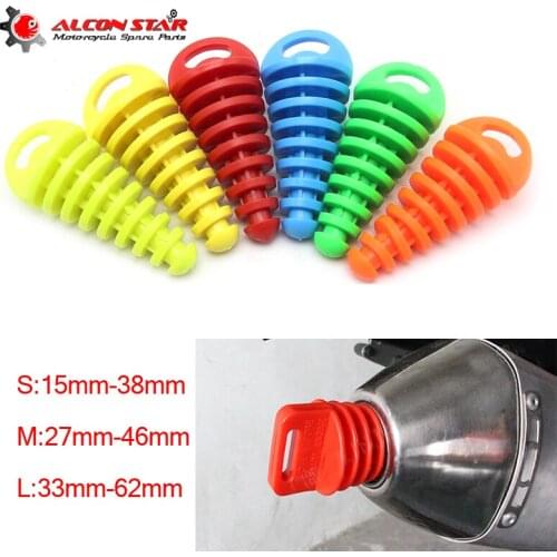 Alconstar- Motorcycle Exhaust Pipe Motocross Tailpipe Air-bleeder Plug Wash Plug Pipe Protector Exhaust Dirt Bike Off Road Race