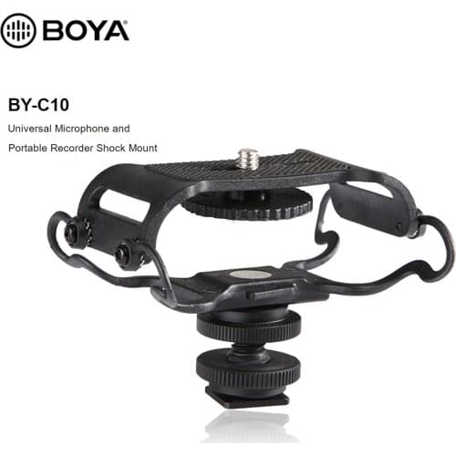 BOYA BY-C10 Shock Mount for Sony Zoom H6 H5 H4n H1 Portable Recorder Tascam DR-40 DR-05 DR-07 Microphone Shockmount Accessories