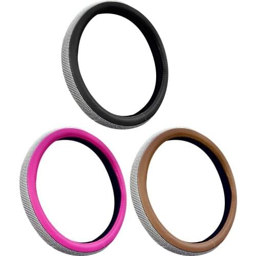 Steering Wheel Cover Crystal Diamond Relieves Driving Fatigue Car Wheel Protector Car Interior Accessories
