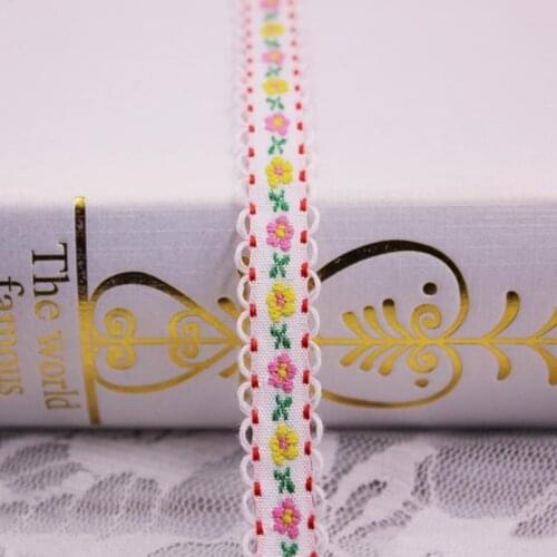 Ethnic Cotton Lace Ribbon Trim Flower Pattern Cute Children Clothing Dress Qipao Decoration Sewing Supply 13mm, 1.8m(2 Yards)