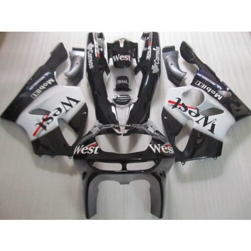 Fairing kits for Kawasaki ZX 6R 1994-1997 black white West high grade aftermarket NINJA zx6r 94 95 96 97 fairings set HK31