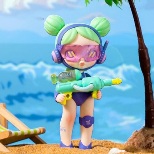 Laura Swimming Pool Battle Blind Box Toys Cute Anime Figure Caja Ciega Random Surprise Kawaii PVC Model Birthday Gift 12 Pcs/Set