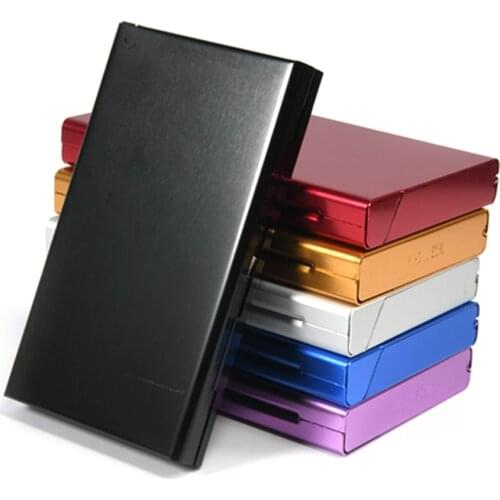 Hot Smoking Cigarettes Aluminum Cigarette Case Cigar Holder Pocket Box Storage Container Gift Box For Man/ Women