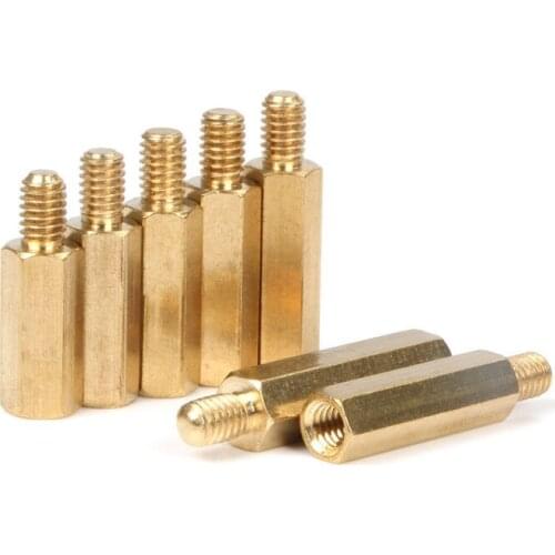 M3 + 6 single head hexagonal copper column support stud PCB main board copper column isolation chassis copper column,1000 a bag