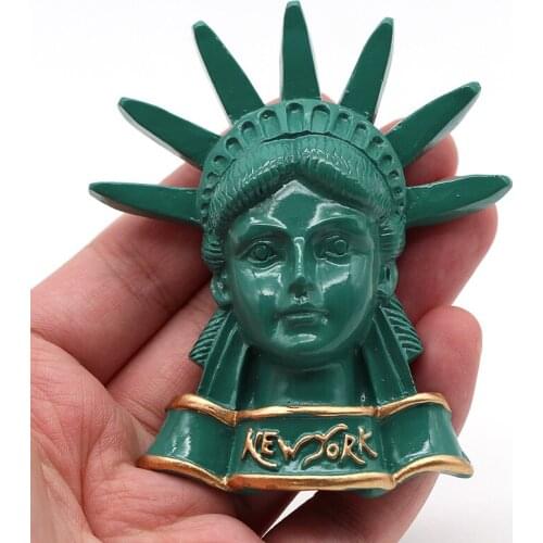 Freedom Goddess Refrigerator Sticker Magnetic 3D New York American Travel Souvenir Magnetic Sticker Home Kitchen Decoration Gift
