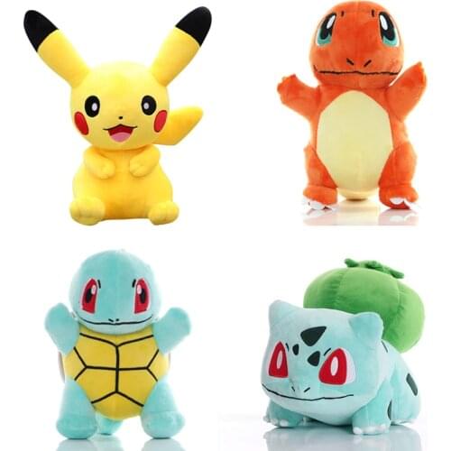 Kawaii pokemones plush toys Charmander Squirtle Bulbasaur plush doll Eevee Mewtwo Jigglypuff Snorlax stuffed toys kids present