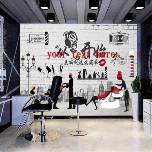 Custom Fashion Vintage Wallpapers Industrial Decor Beauty Salon Background Murals Wall Papers Picture Papel De Parede 3D