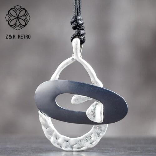 Trendy Jewelry for Women Long Necklace Chokers necklaces & pendants Black Rope Chain Jewellery Suspension 2021 Pendant Wholesale