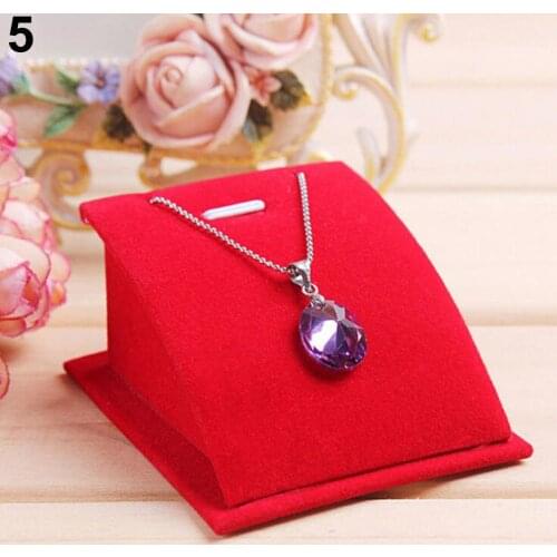 Fashion Velvet Holder Necklace Pendant Chain Jewelry Display Stand Show Rack Jewelry Packaging Exhibition