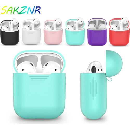 Soft Silicone Case Earphones for Apple Airpods case Bluetooth Wireless Earphone Protective Cover Box for Air Pods Ear Pods Bag
