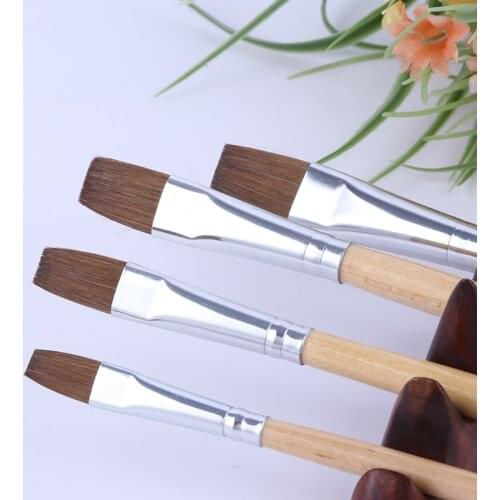Watercolor Brushes Set Nylon Hair Painting Brush 12Pcs Variety Style Short Rod Oil Acrylic Painting Brush Pen Art Supplies
