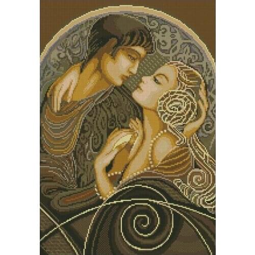 Couple in love Sewing Kit Top Quality Embroidery Needlework 14CT Unprinted Art Cross Stitch Kits DIY Handmade Home Decor