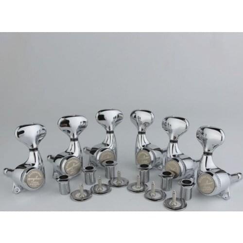 Guyker Guitar Machine Heads 1:21 Rear Locking Tuners Guitar Tuning Pegs Tuners for ST TL SG Style Electric Guitars Chrome