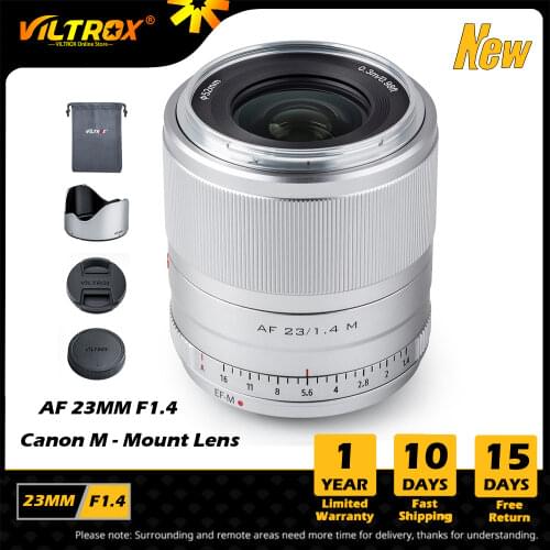 Viltrox 23mm f1.4 STM Prime Lens EF-M mount Auto focus APS-C Camera lens for Canon EOS M Cameras M3 M5 M6 Mark II M50 M100 M200