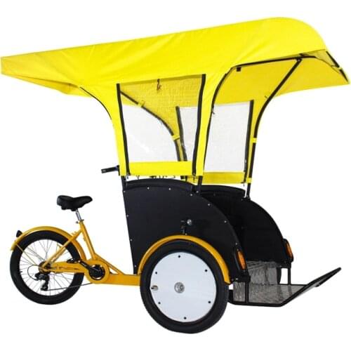Pedal Electric Pedicab Rickshaw Front Loading Reverse Passenger Tricycle Bicycle Adult Tricycles for Disabled