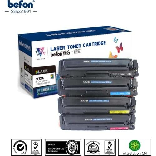 Befon CF400A CF400 400a 400 401A Replacement for HP201A HP201 201A Toner Cartridge LaserJet ProM252 M252dw M277n M252N M277dw
