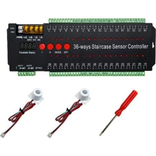 LED Motion Sensor Stair Light Strip Controller Dimming Indoor Motion 12V Flexible LED Strip Step Staircase Lamp Running