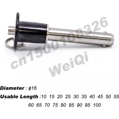 STOCK! quick releas Pins /B button handle pin/ball lock pins/ Pin DIa 16mm usable lght 10 to 100