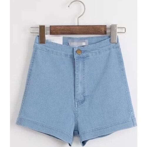 High Waist Denim Shorts Women Elastic Short Jeans Feminino Ladies Slim Summer Casual Jeans Female